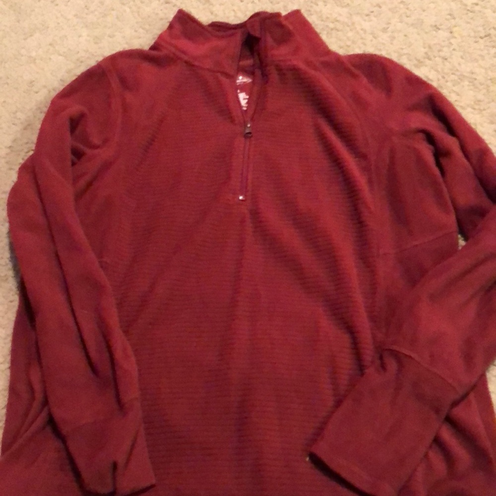 Burgundy sweat shirt zip up